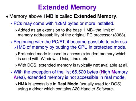 Difference Between Extended Memory And Expanded Memory