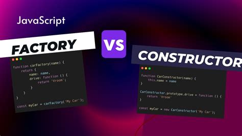difference between factory function and constructor function in javascript