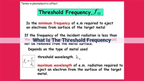 Difference Between Frequency And Threshold Frequency