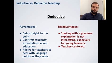 difference between inductive and deductive method of teaching example