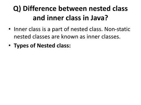 difference between inner class and nested class