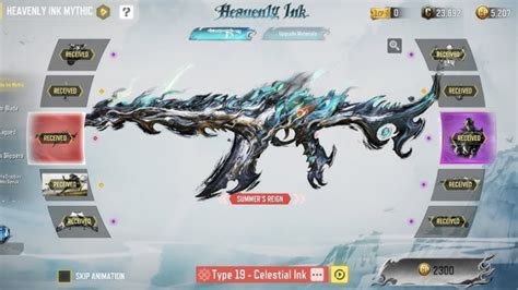 difference between legendary and mythic gun in codm
