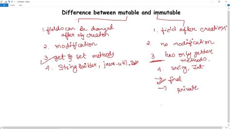 difference between mutable and immutable string