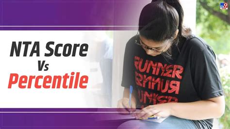 difference between nta score and percentile