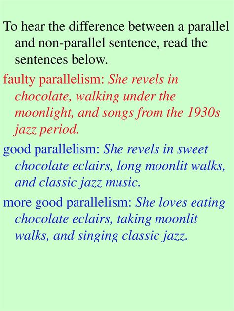 Difference Between Parallel And Non Parallel Sentences