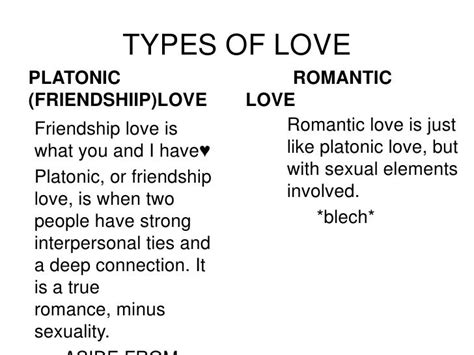 difference between platonic and romantic love