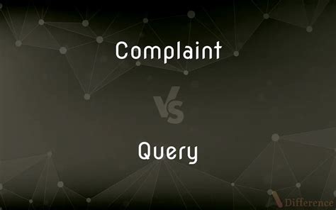 difference between query request and complaint