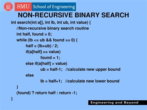 difference between recursive and non recursive binary search