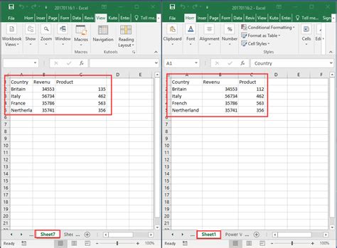 Difference Between Sheets In Excel