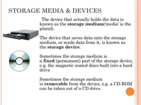 Difference Between Storage Media And Storage Device With Examples