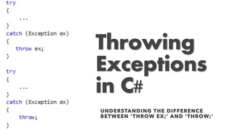 Difference Between Throw And Throw New Exception In C#