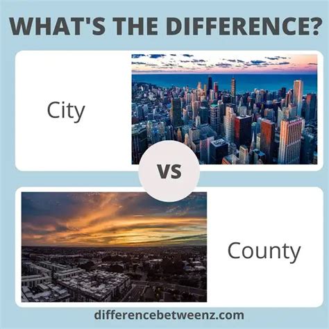 difference between town and county
