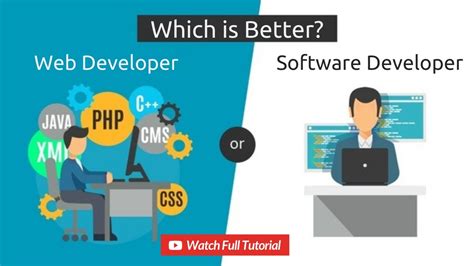 difference between website developer and software developer