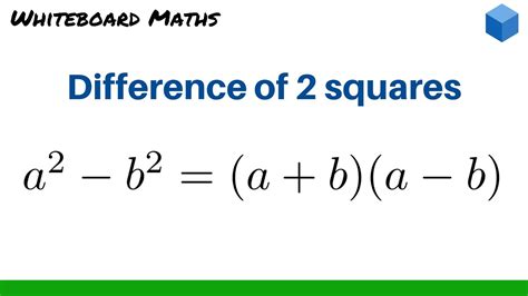 difference of squares formula