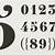 different fonts for numbers