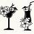 different types of flowers outline images of umbrella drinks