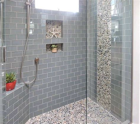 Pebble stones for a shower floor inspiration Bathroom Redo, Bathroom Remodel Master, House