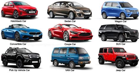 Different Body Types Of Vehicles
