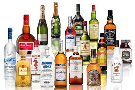 different brands of liquor