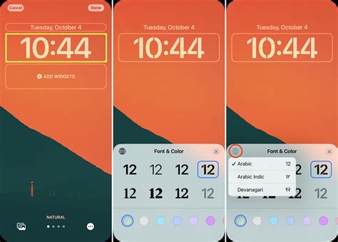 different clock on iphone lock screen