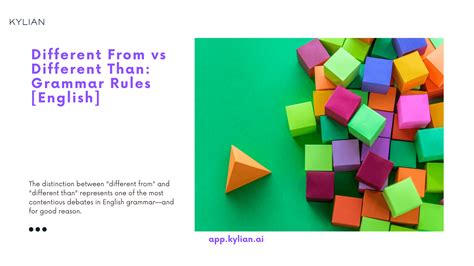 Different From Vs Different Than Functions