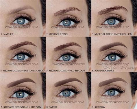 Different Microblading Eyebrow Shapes