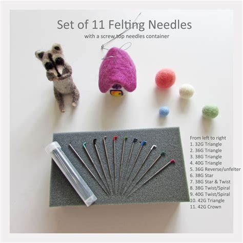Different Needle Felting Needles