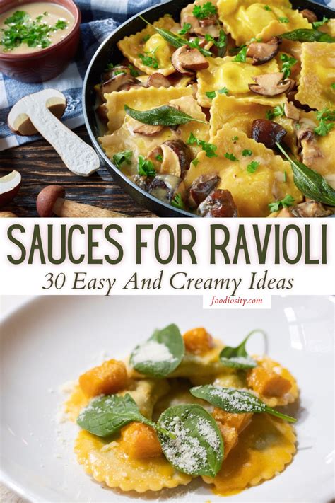 Different Sauces For Ravioli