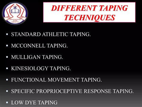 Different Taping Techniques