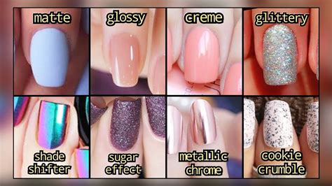 different type of nail polishes