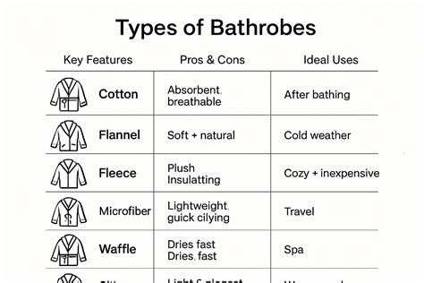 Different Types Of Bathrobes
