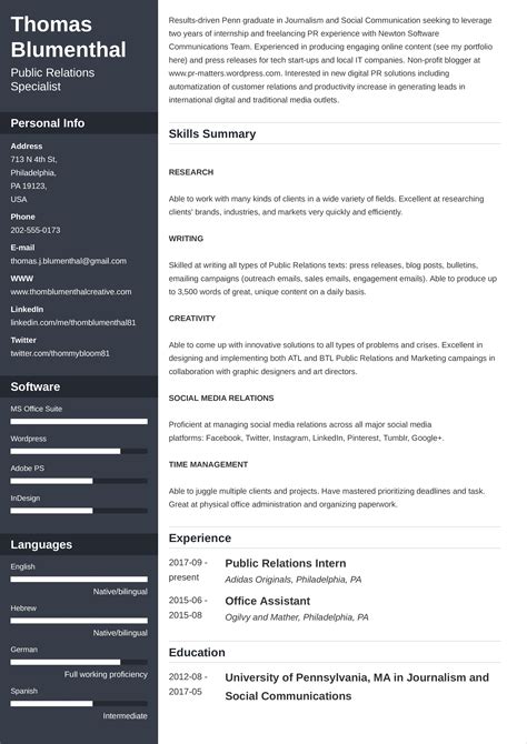 different types of cv format