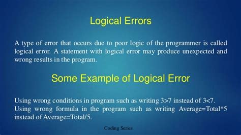 different types of error in c programming