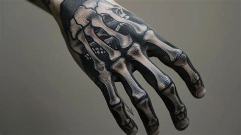 different types of skeleton hand tattoos