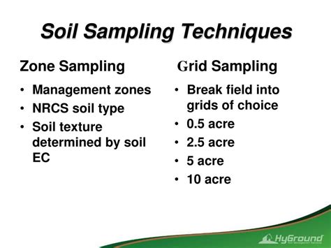different types of soil sampling methods