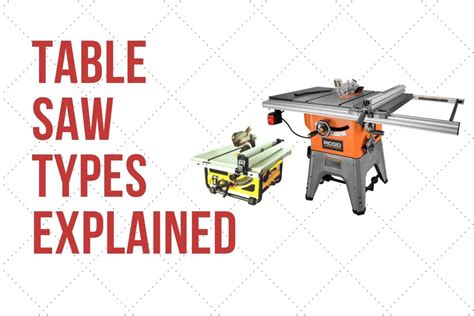 Different Types Of Table Saw