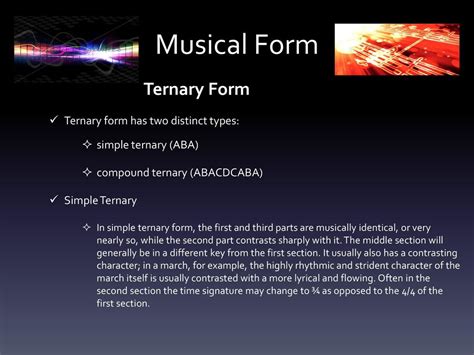 different types of ternary form