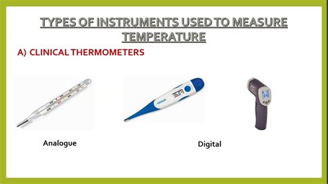 Different Types Of Thermometers Science