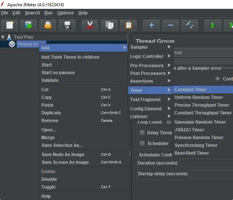 different types of timers in jmeter