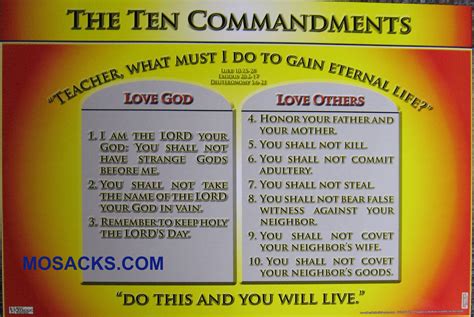 different versions of the 10 commandments