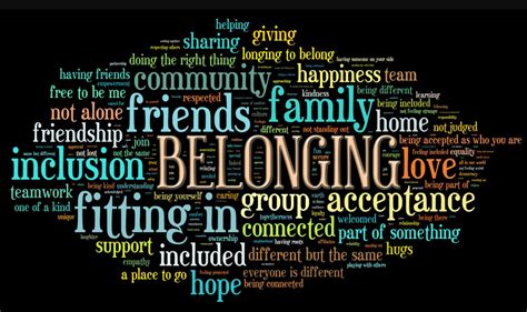 different word for belonging