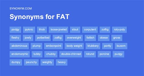 different words for fat