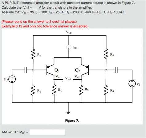 Differential Amplifier Using Pnp Transistor