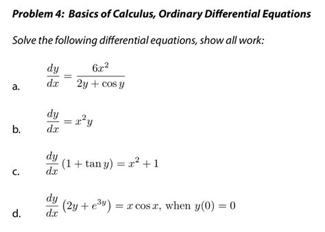Differential Calculus Problems