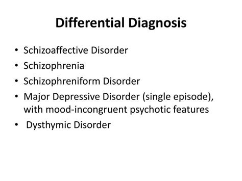 differential diagnosis in psychology pdf