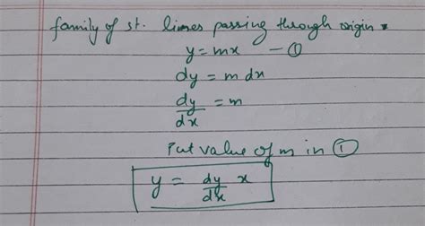 Differential Equation Of Straight Line