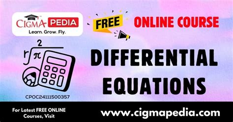 Differential Equations Course Online