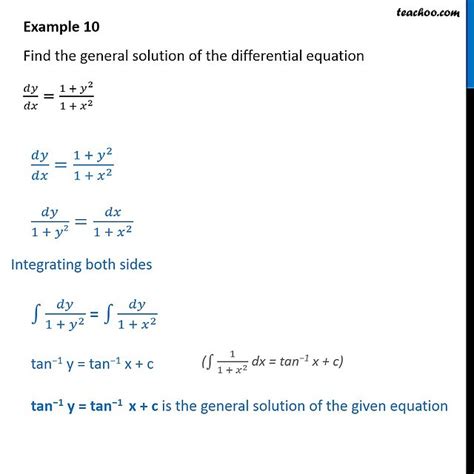 Differential Equations Examples Teachoo