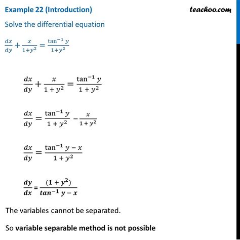 Differential Equations Teachoo Class 12