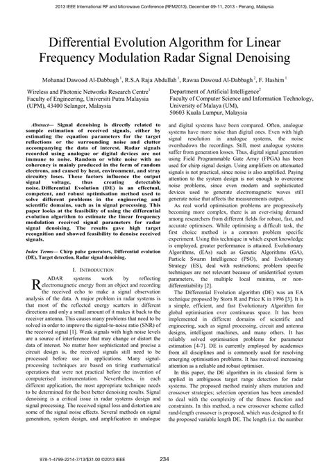 Differential Evolution Frequency Modulation